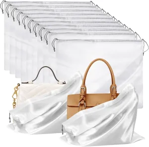 10 PCS Silk Dust Bags for Purses 16x20 Inch White Dust Bags for Handbags Silk Dust Cover Storage Bag with Drawstring Purse Storage Bag for Storage Handbag, Purse, Shoes, Boots