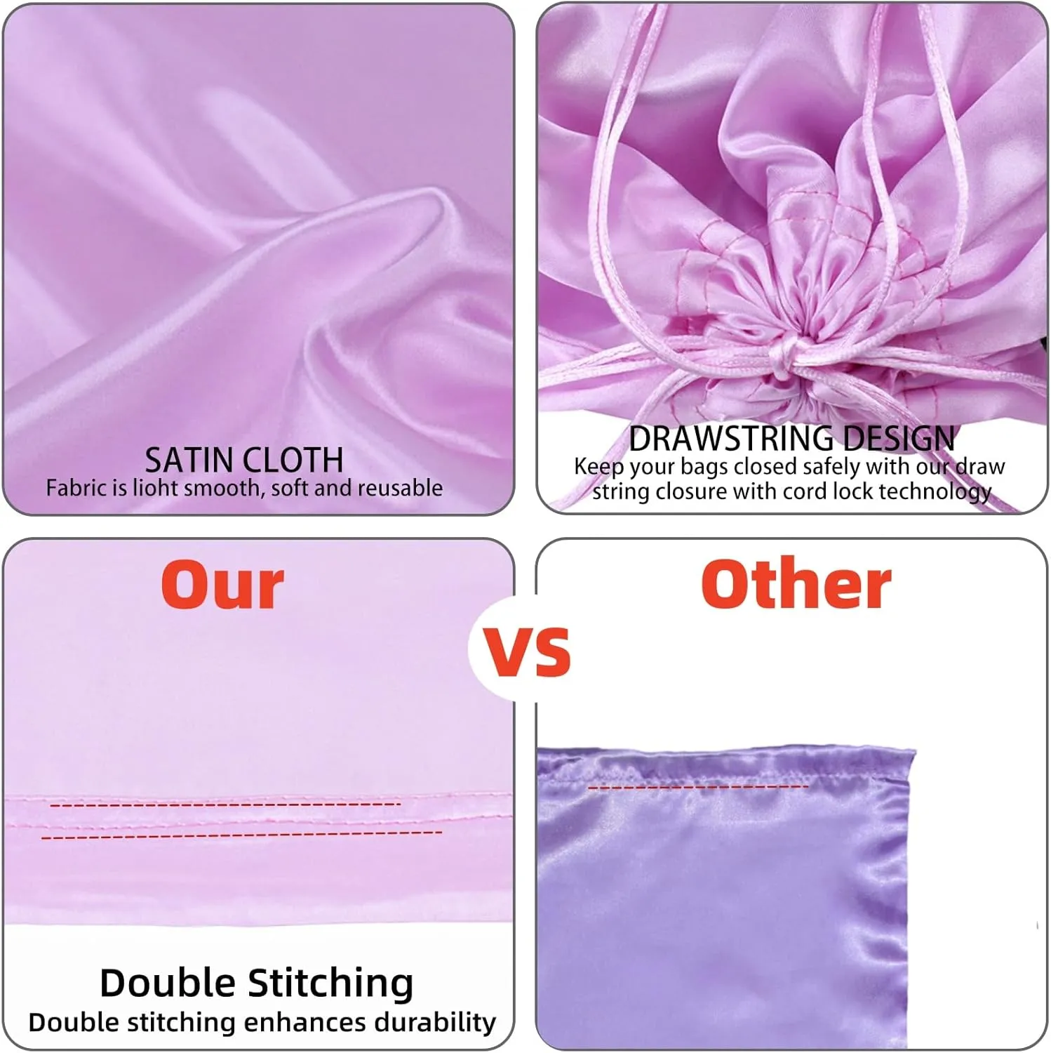 12 Pack Dust Bags for Handbags, Silk Cloth Bag With Drawstring Large Travel Storage Pouch for Handbag Purse Shoes Boots