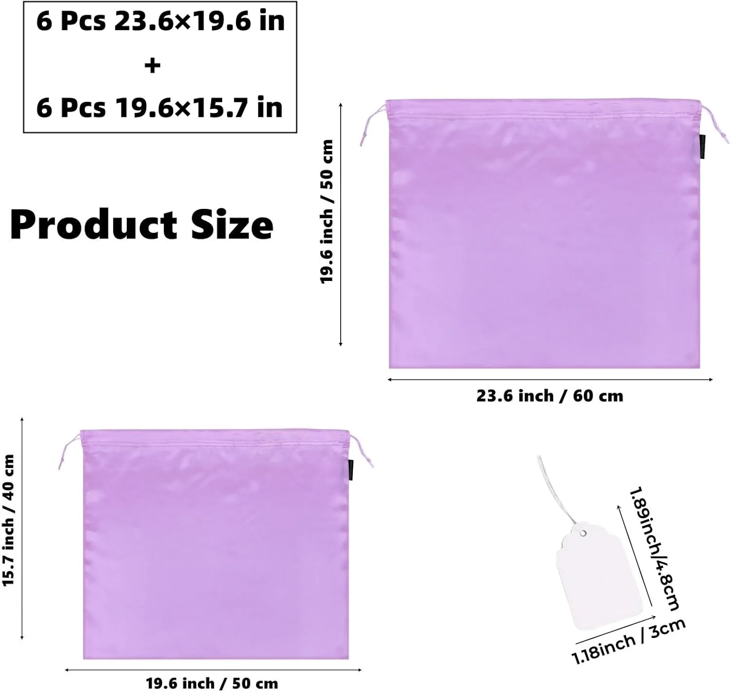 12 Pack Dust Bags for Handbags, Silk Cloth Bag With Drawstring Large Travel Storage Pouch for Handbag Purse Shoes Boots