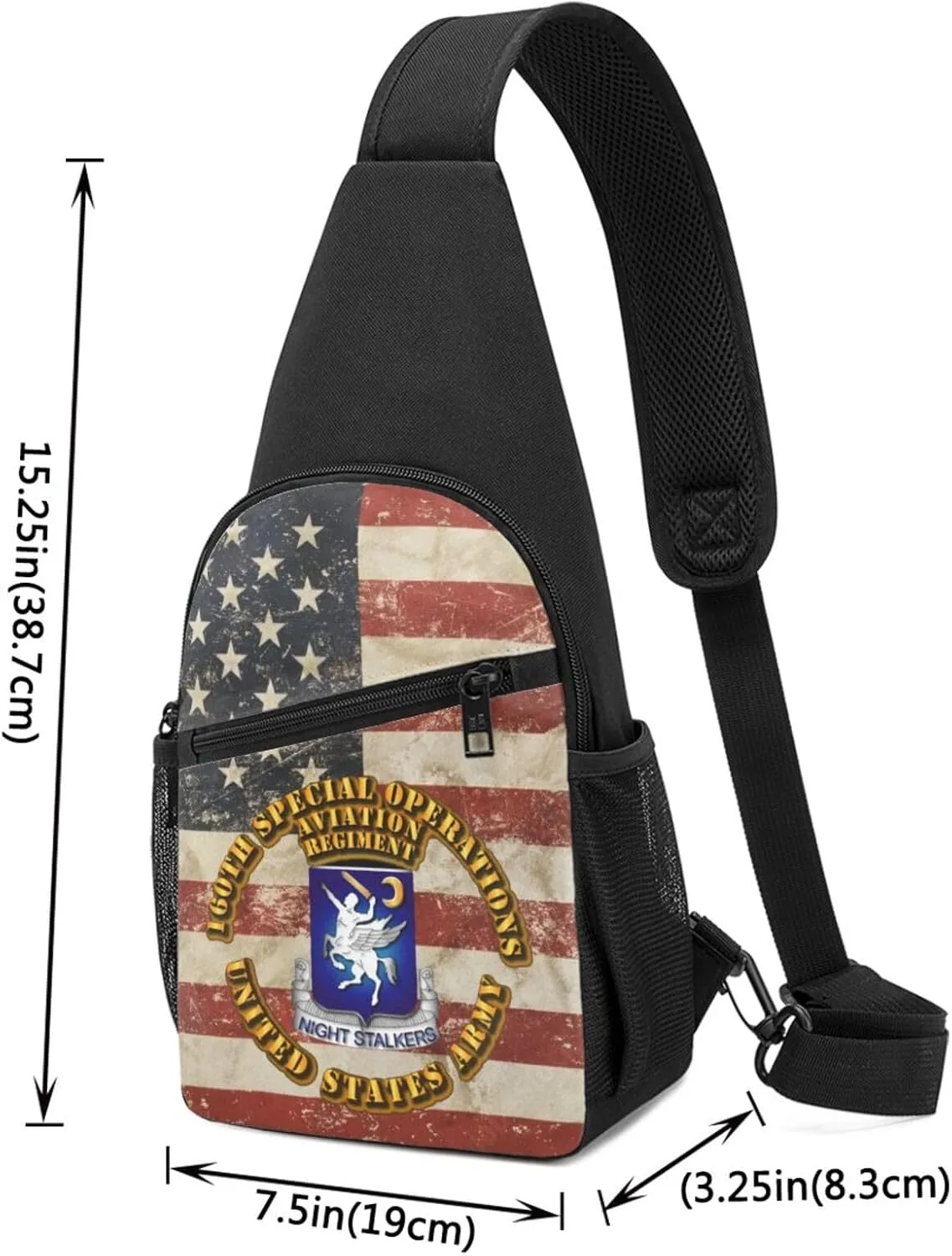 160th Special Operations Aviation Regiment Sling Bag Crossbody Backpack Shoulder Casual Daypack Bags for Men