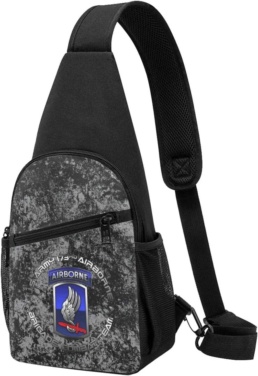 173 Airborne Brigade SSI Sling Bag Crossbody Backpack Shoulder Casual Daypack Bags for Men