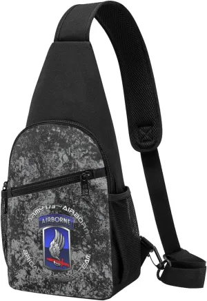 173 Airborne Brigade SSI Sling Bag Crossbody Backpack Shoulder Casual Daypack Bags for Men