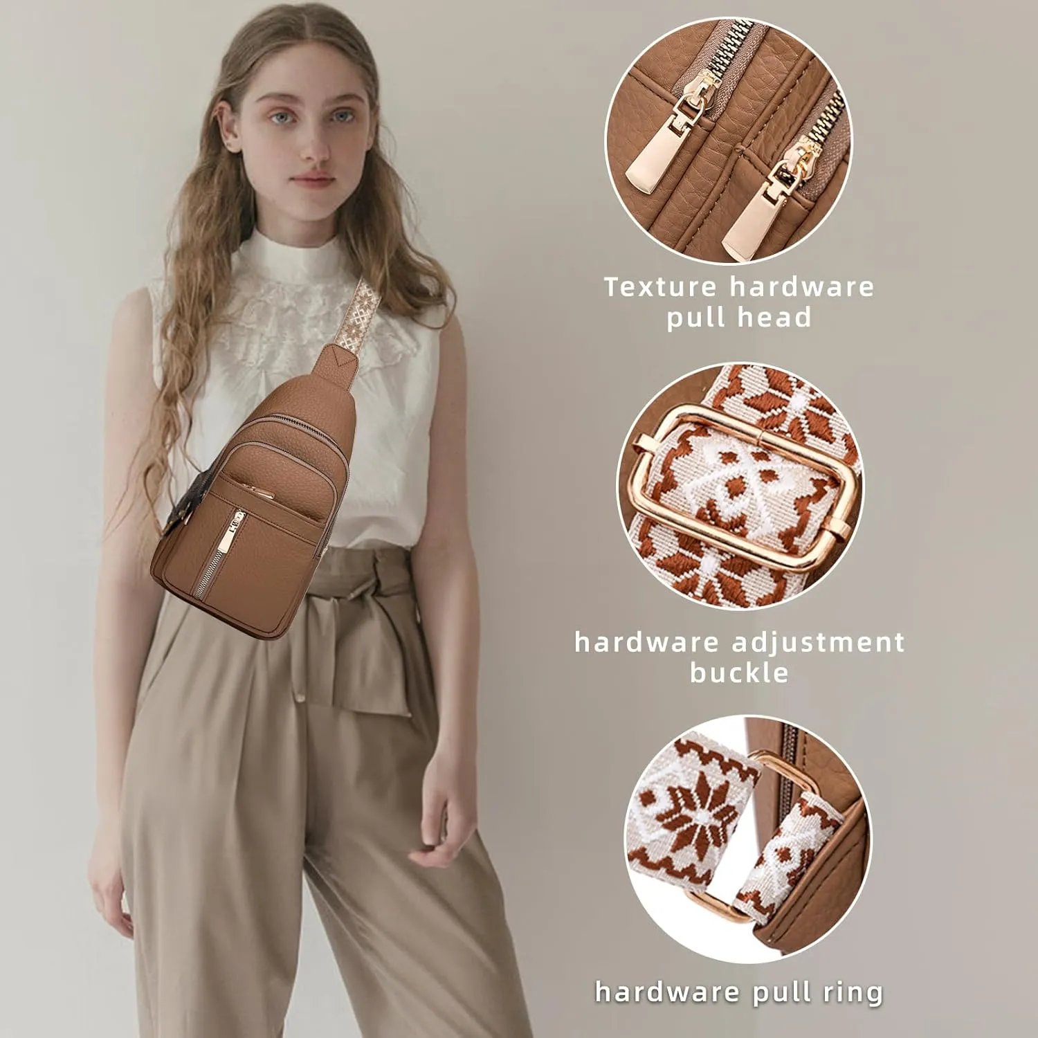 2025 Crossbody Bag,Travel Small Sling Bag Crossbody Bags for Women-Vegan Leather Fanny Pack Crossbody Bags for Women