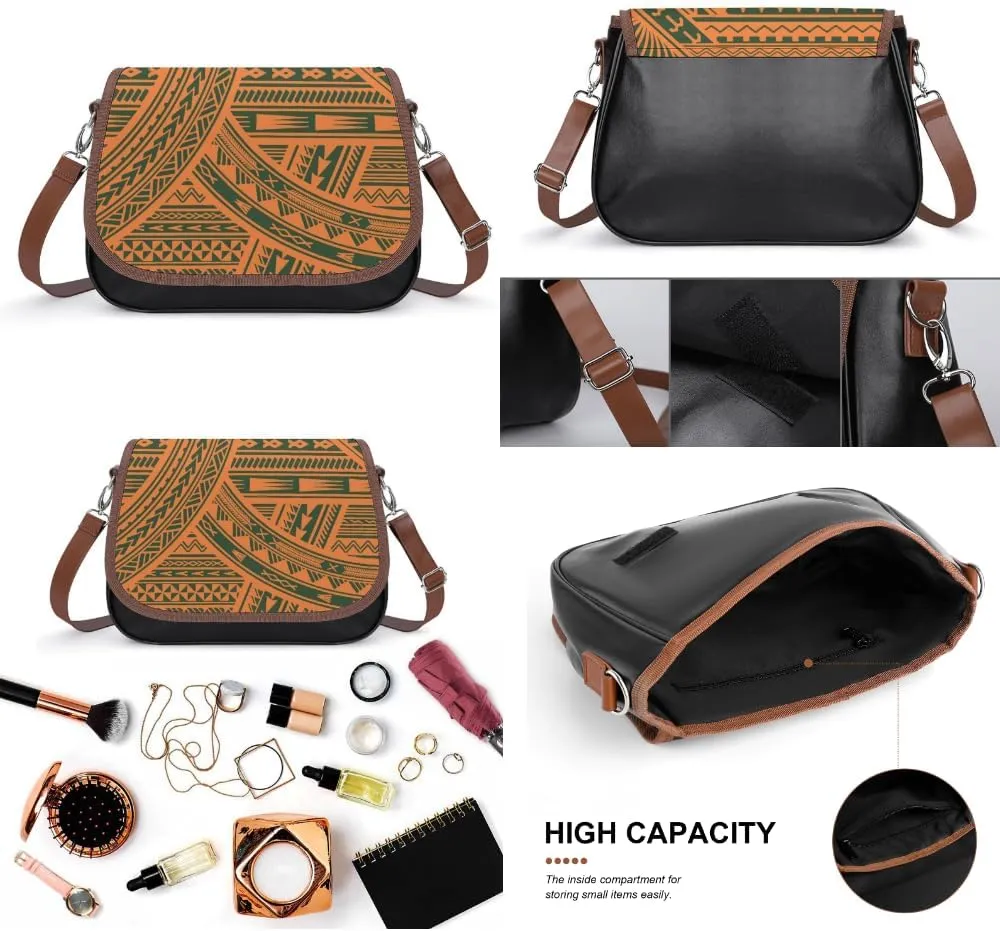 2025 Polynesian Women'S Crossbody Bag Customization, Samoan, Fiji, Hawaiian Island Tribal Design Women'S Bag