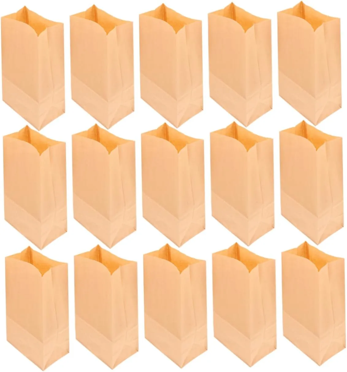 20pack Kraft Paper Storage Bags Washable Reusable Produce Bags for Fruits Vegetables Compact Sturdy for Kitchen School Travel