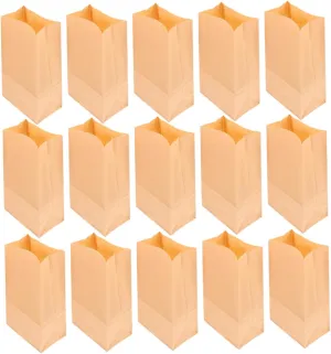 20pack Kraft Paper Storage Bags Washable Reusable Produce Bags for Fruits Vegetables Compact Sturdy for Kitchen School Travel