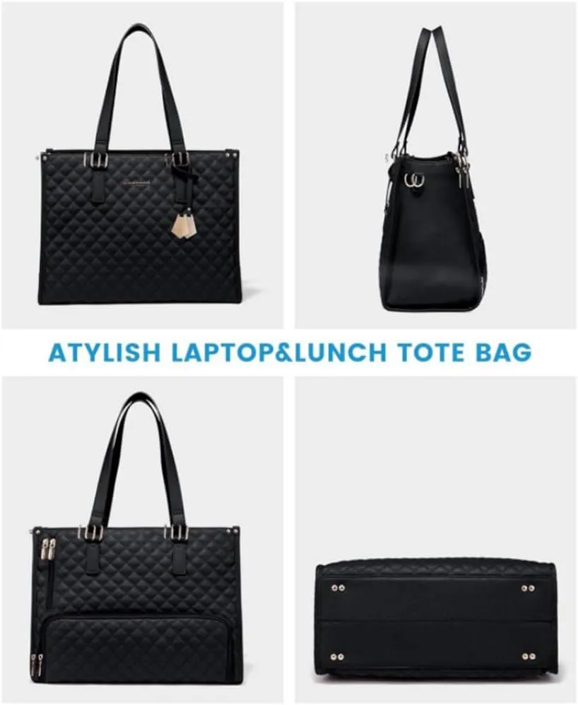 3 in 1 tote bag for women,2 in 1 bag combo,ladies laptop with compartment large with lunch compartment