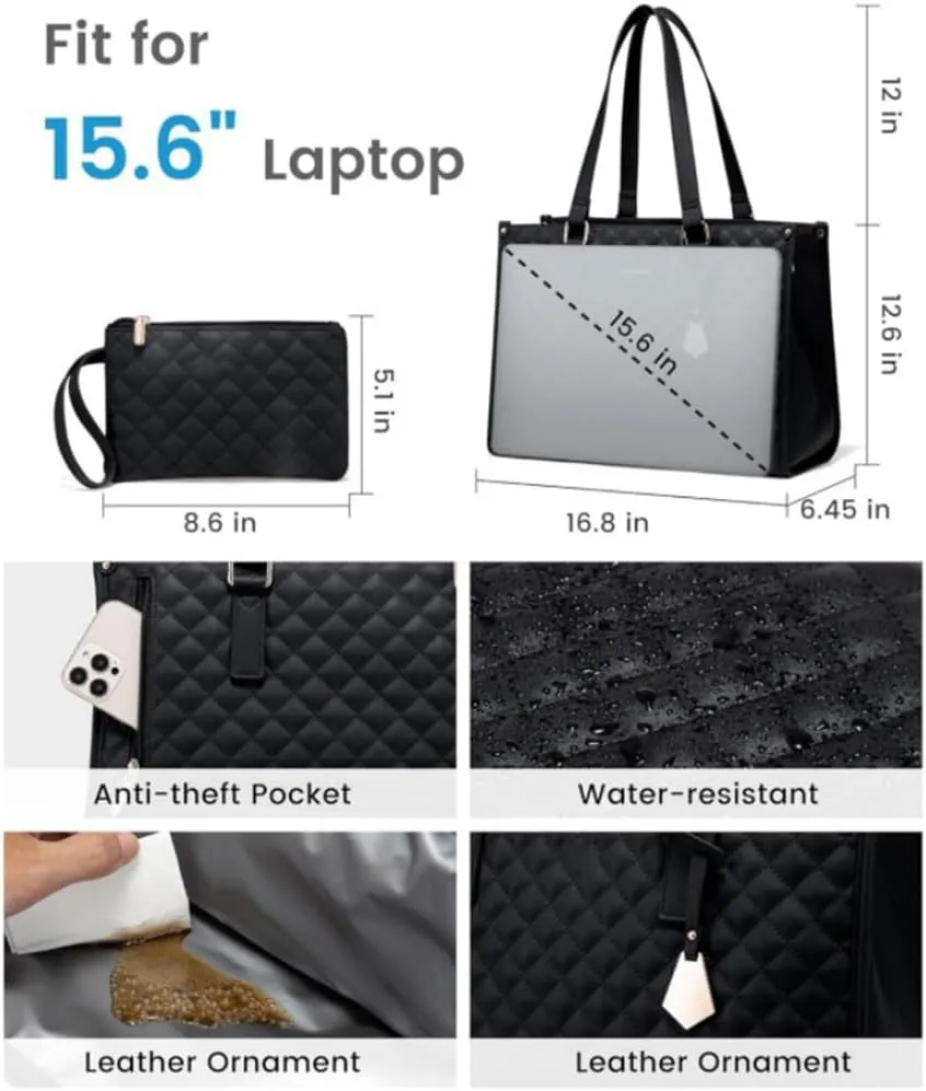 3 in 1 tote bag for women,2 in 1 bag combo,ladies laptop with compartment large with lunch compartment