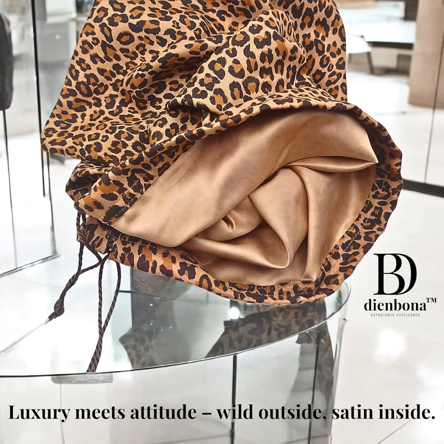 3 or 4 Packs Leopard Printed Cotton Drawstring Dustproof Bag Covers, Storage Travel Protection Organizer Set for Handbags Purses Luggage Shoes Boots Accessories (Leopard, 23.5 x 19.75 inch)