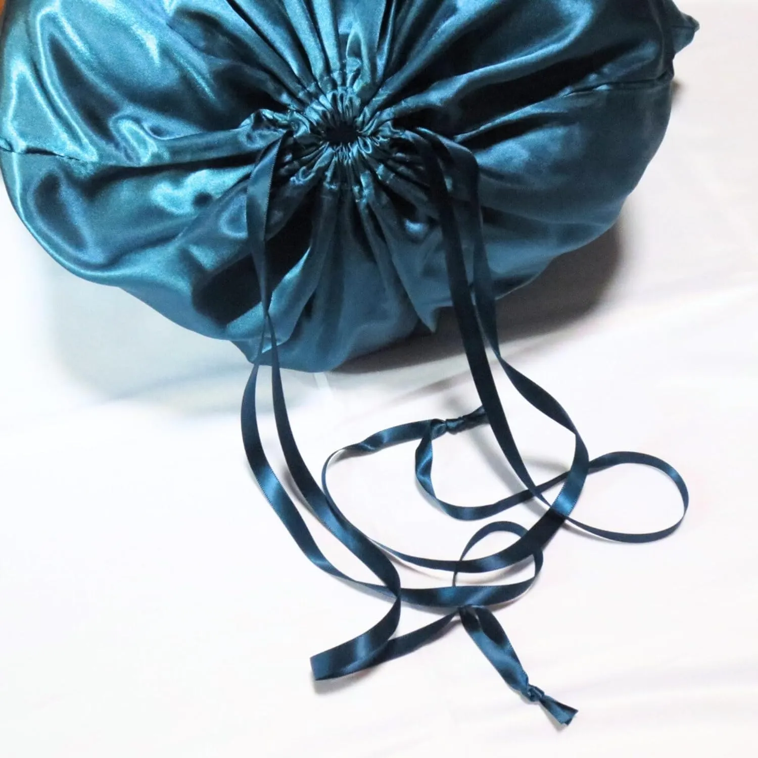 3 or 4 Packs Silky Satin Drawstring Dust Bag, Moisture-Resistant Storage Cover for Purses and Travel Accessories (Midnight Teal, 3 Pcs - 19.75 x 15.75 in)