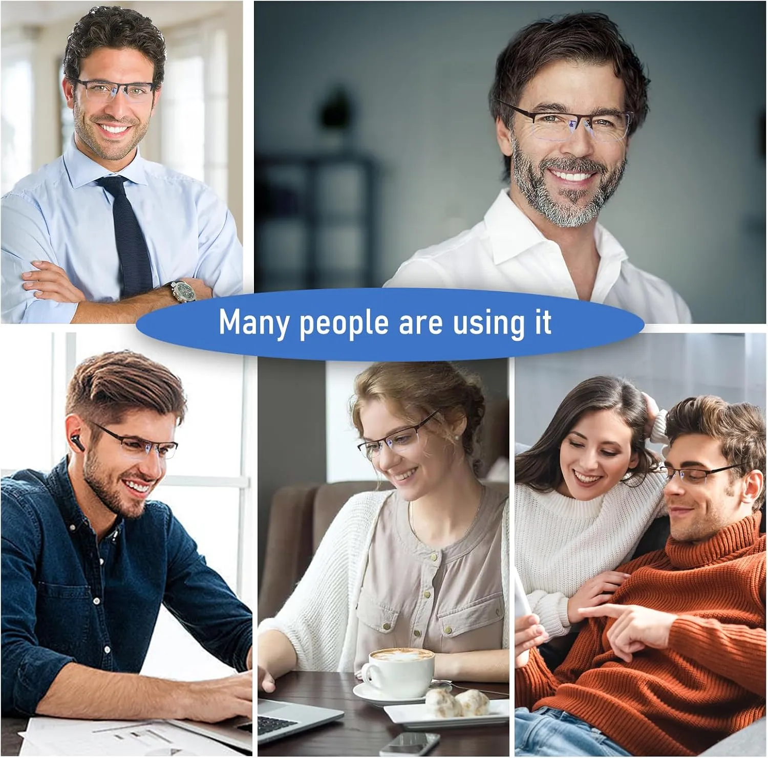 3-Pack Reading Glasses for Men, Lightweight Metal Half Frame Blue Light Blocking Computer Readers, Stylish Filter UV Ray/Computer Glare with Spring Hinge Eyeglasses(2 Gray 1 Black, 1.0)