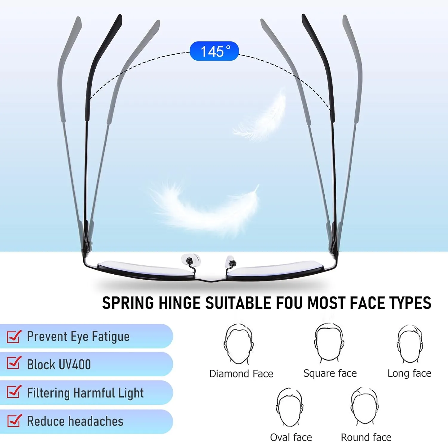 3-Pack Reading Glasses for Men, Lightweight Metal Half Frame Blue Light Blocking Computer Readers, Stylish Filter UV Ray/Computer Glare with Spring Hinge Eyeglasses(2 Gray 1 Black, 1.0)