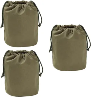 3pcs Storage Bag Camping Basket Packing Glad Garbage Bag Kindling Felt Racks Sack Tableware Bag Drawstring Clear Stadium Bag Athletic Bag Organizers Hobo Canvas Army Green