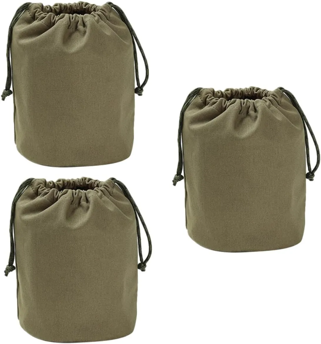 3pcs Storage Bag Camping Basket Packing Glad Garbage Bag Kindling Felt Racks Sack Tableware Bag Drawstring Clear Stadium Bag Athletic Bag Organizers Hobo Canvas Army Green