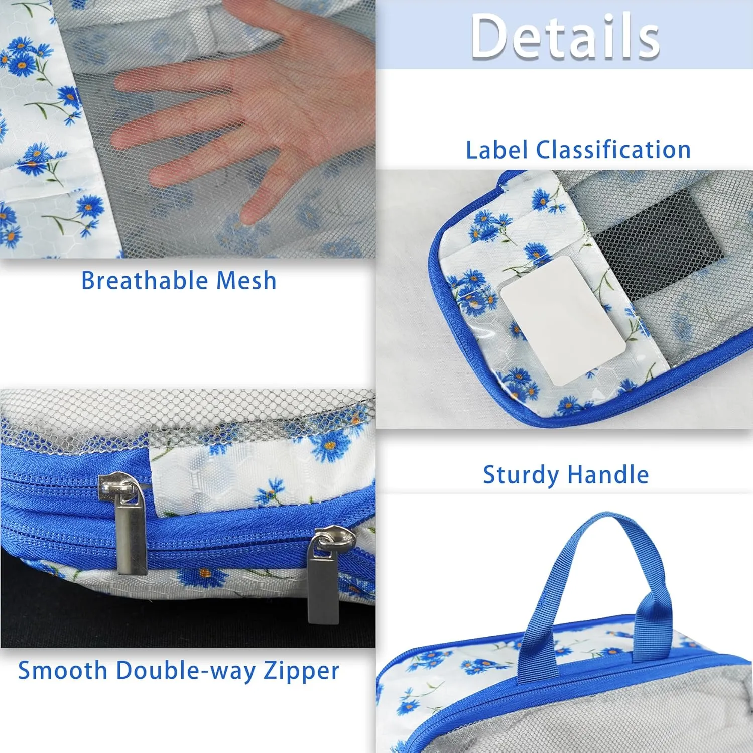 7 Pcs Compression Packing Cubes for Travel Luggage, Lightweight Suitcase Organizer Bags Set, Compression Packaging Cube for Travel Essentials, Packing Cubes for Carry on Suitcase