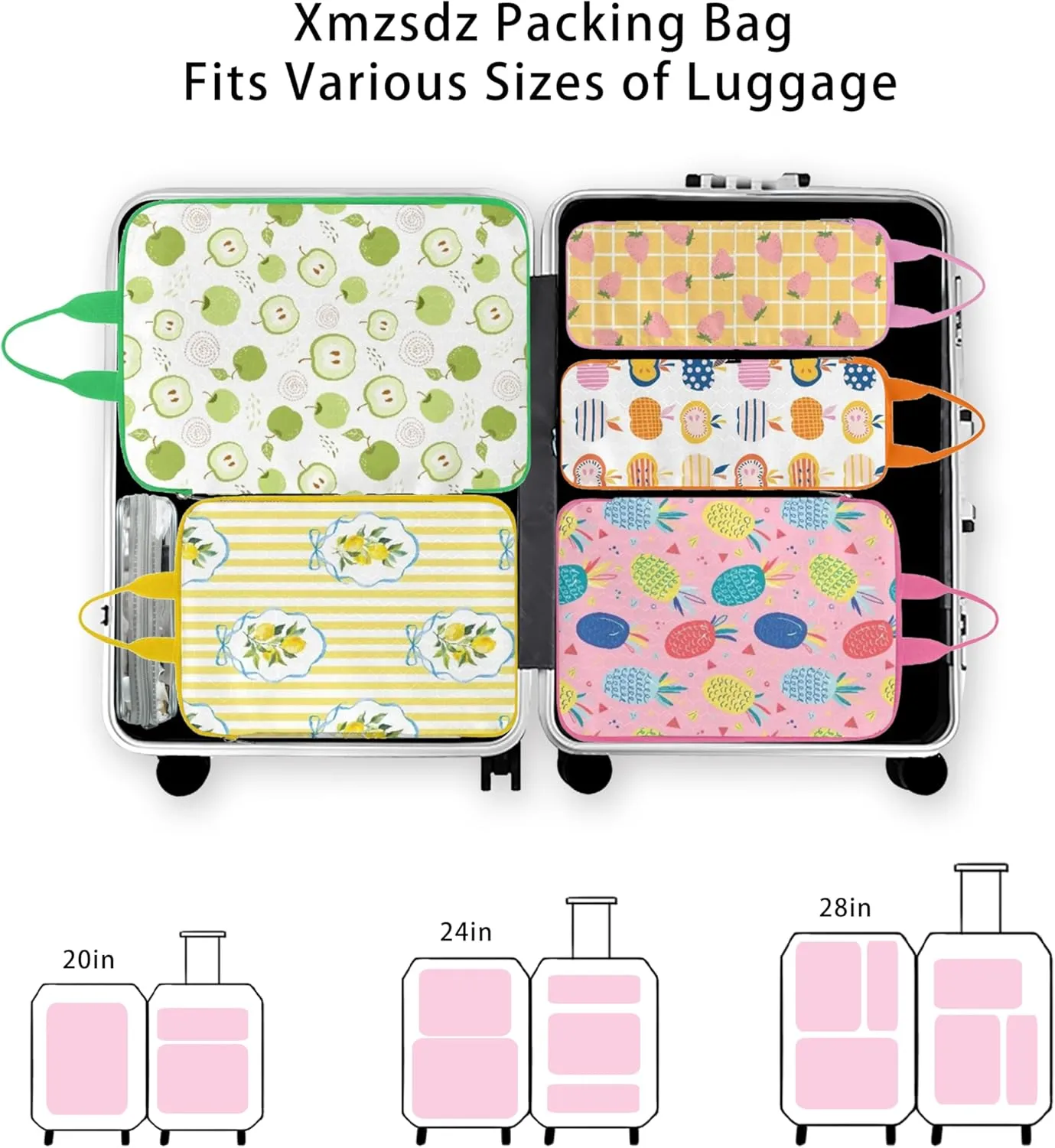 7 Pcs Compression Packing Cubes for Travel Luggage, Lightweight Suitcase Organizer Bags Set, Compression Packaging Cube for Travel Essentials, Packing Cubes for Carry on Suitcase