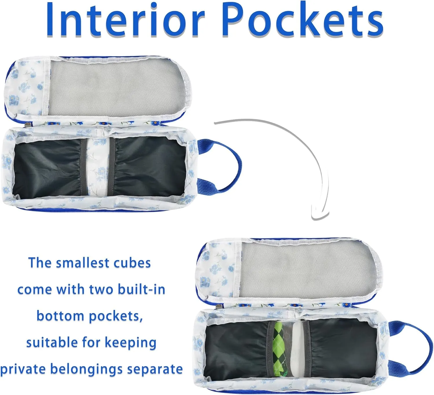 7 Pcs Compression Packing Cubes for Travel Luggage, Lightweight Suitcase Organizer Bags Set, Compression Packaging Cube for Travel Essentials, Packing Cubes for Carry on Suitcase