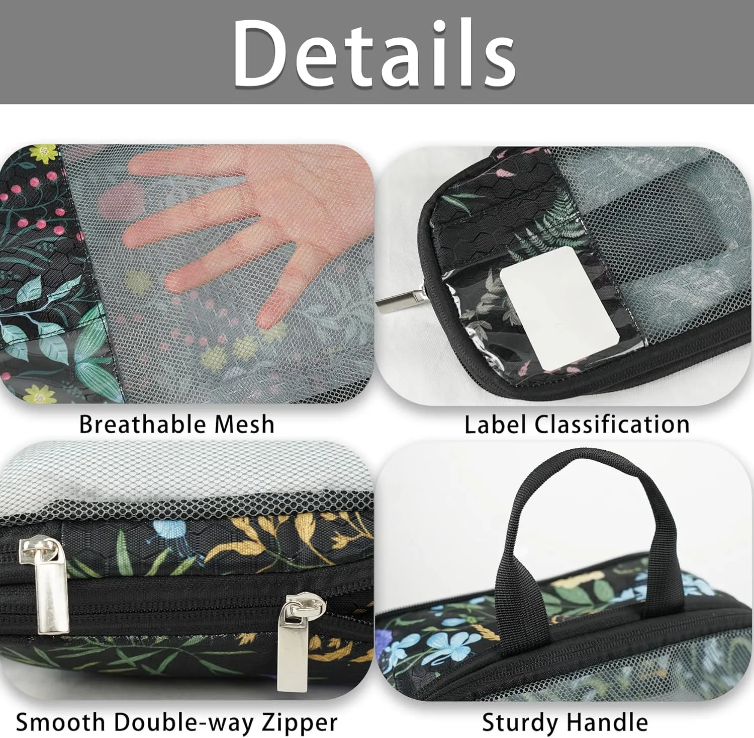 7 Pcs Compression Packing Cubes Travel for Suitcases, Luggage Organizer Lightweight Storage Bags Set for Backpack Travel- Packaging Cubes for Carry-Ons and Storage (black green)