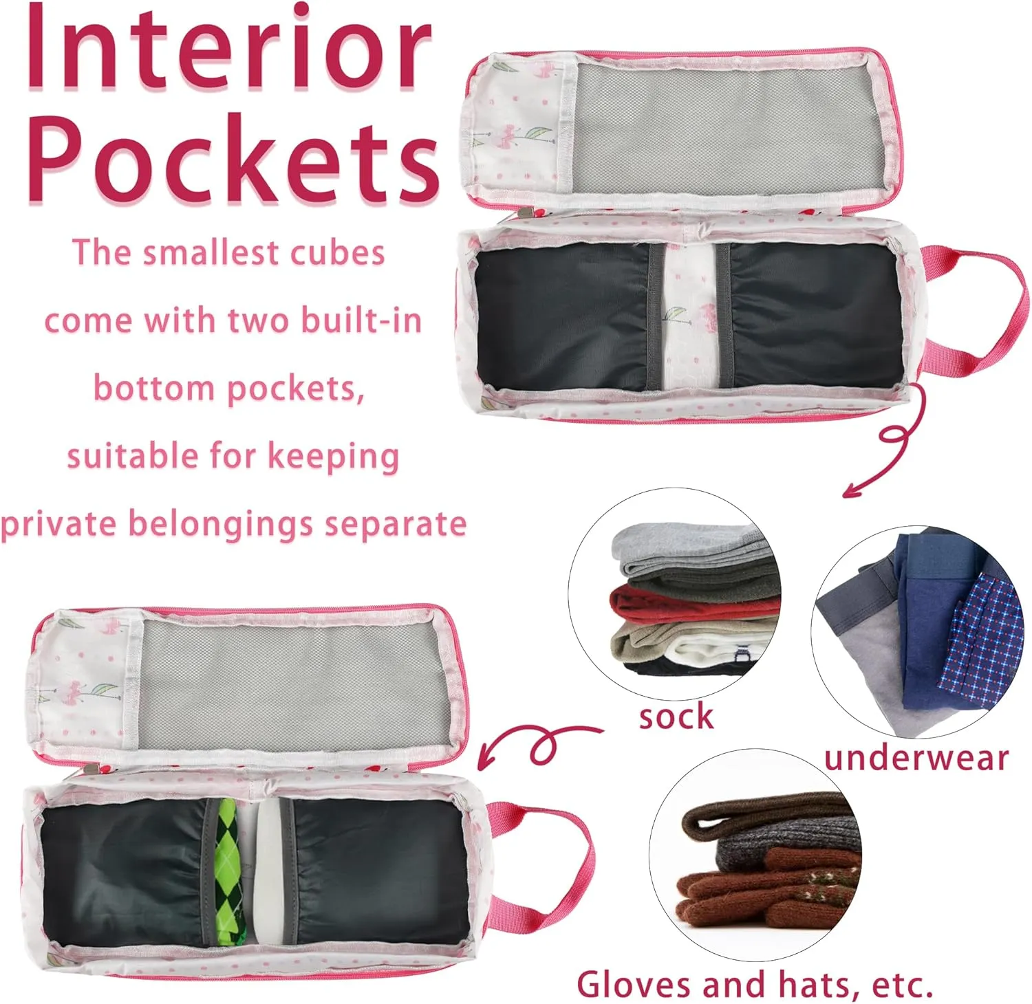 7 Pcs Compression Packing Cubes Travel for Suitcases, Luggage Organizer Lightweight Storage Bags Set for Backpack Travel- Packaging Cubes for Carry-Ons and Storage