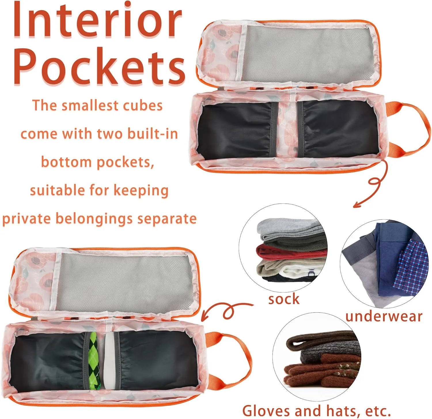 7 Pcs Compression Packing Cubes Travel for Suitcases, Luggage Organizer Washable Storage Bags Set for Backpack Travel- Packaging Cubes for Carry-Ons and Storage