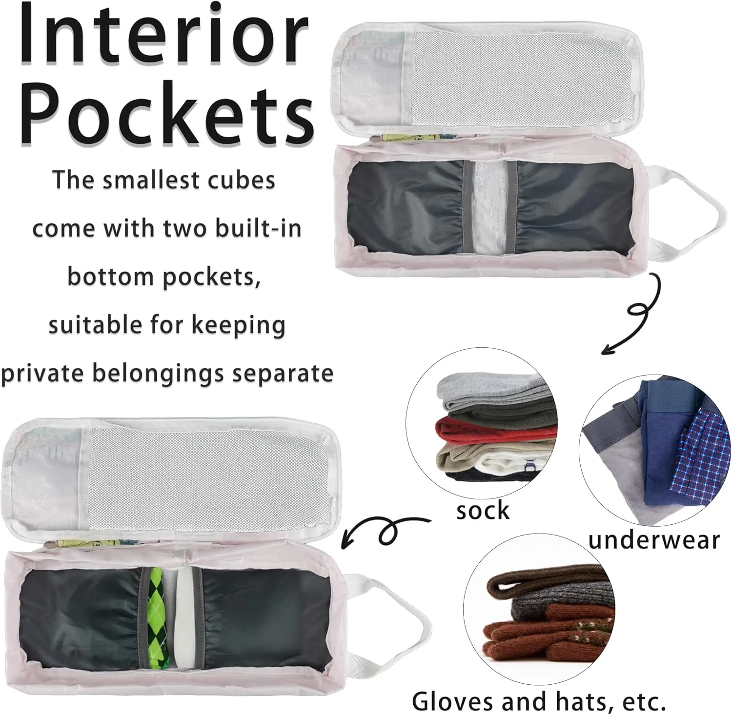 7 Pcs Compression Packing Cubes Travel for Suitcases, Luggage Organizer Washable Storage Bags Set for Backpack Travel- Packaging Cubes for Carry-Ons and Storage