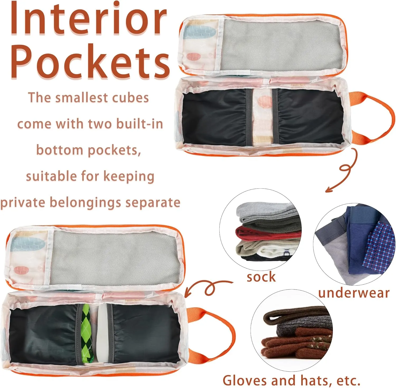 7 Pcs Compression Packing Cubes Travel for Suitcases, Luggage Organizer Washable Storage Bags Set for Backpack Travel- Packaging Cubes for Carry-Ons and Storage