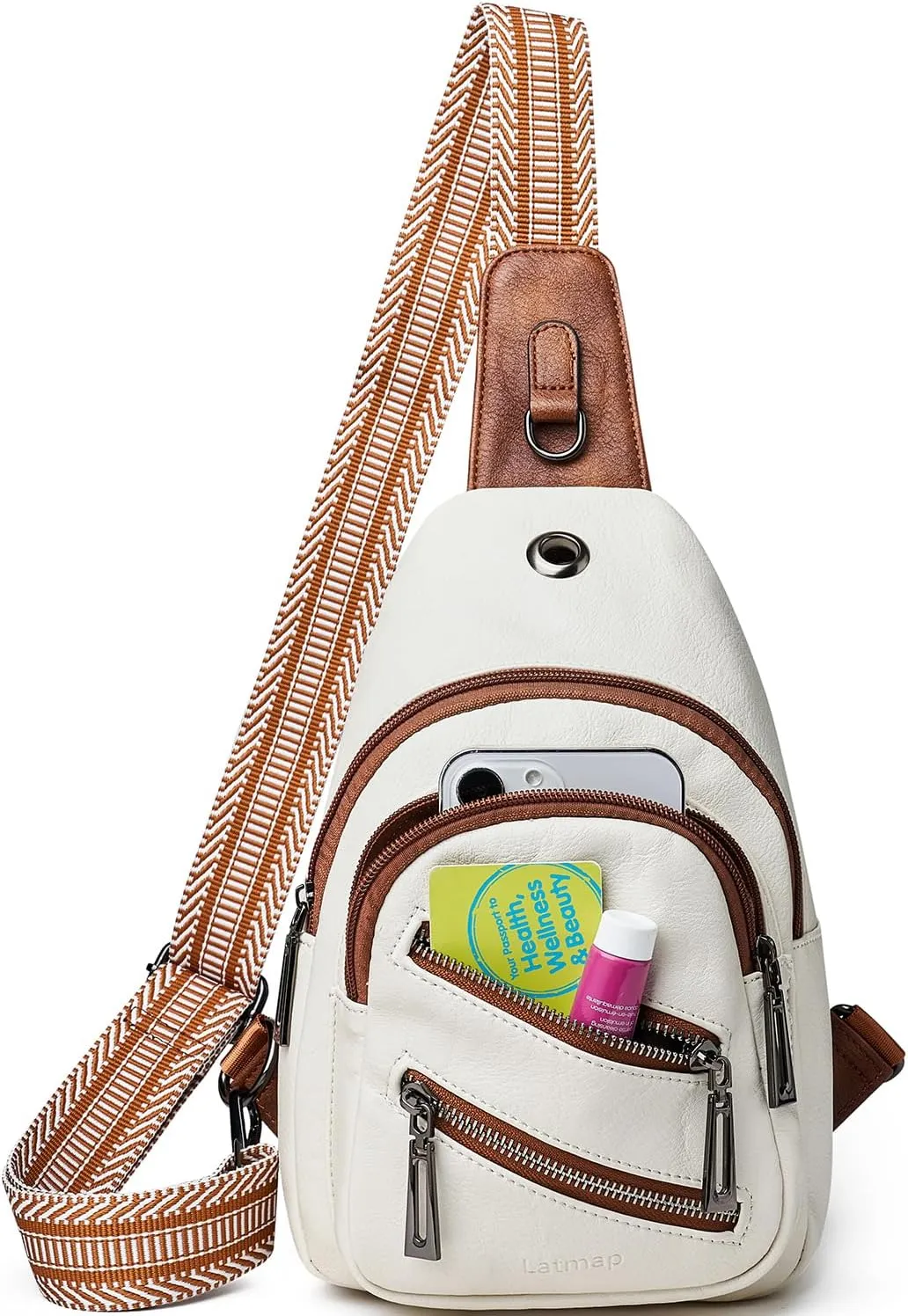 7L Sling Bag For Women Men Crossbody Shoulder Tote Blet Bags Backpack Fanny Pack Travel Purse Faux Leather
