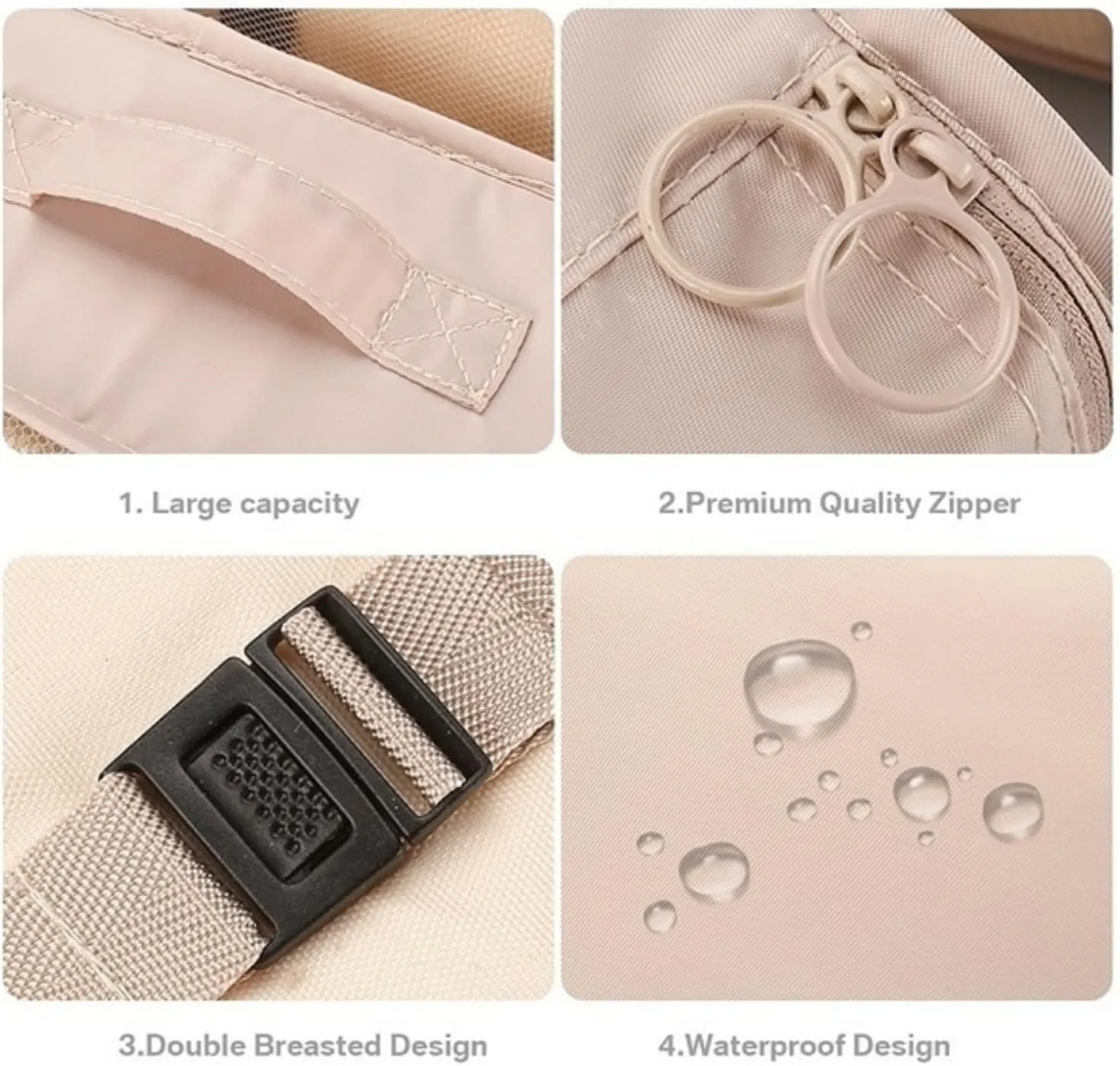8Pcs Packing Cubes for Travel,Travel Cubes Set Foldable Suitcase Organizer Lightweight Luggage Storage Bags (Beige)