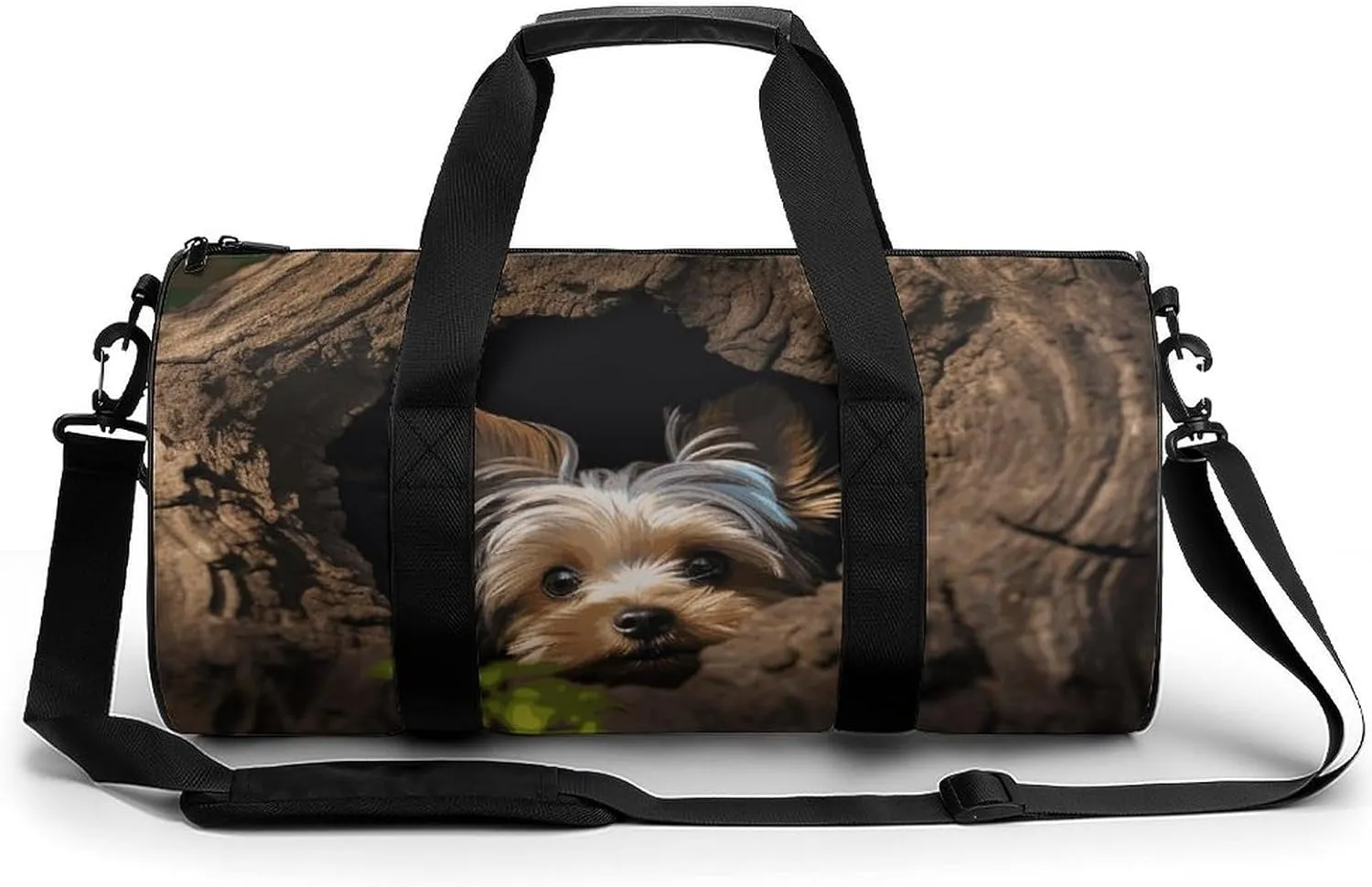 A Little Yorkshire Terrier Gym Bag Small Travel Duffle Bag with Compartment Carry On Weekender Bag for Women Men
