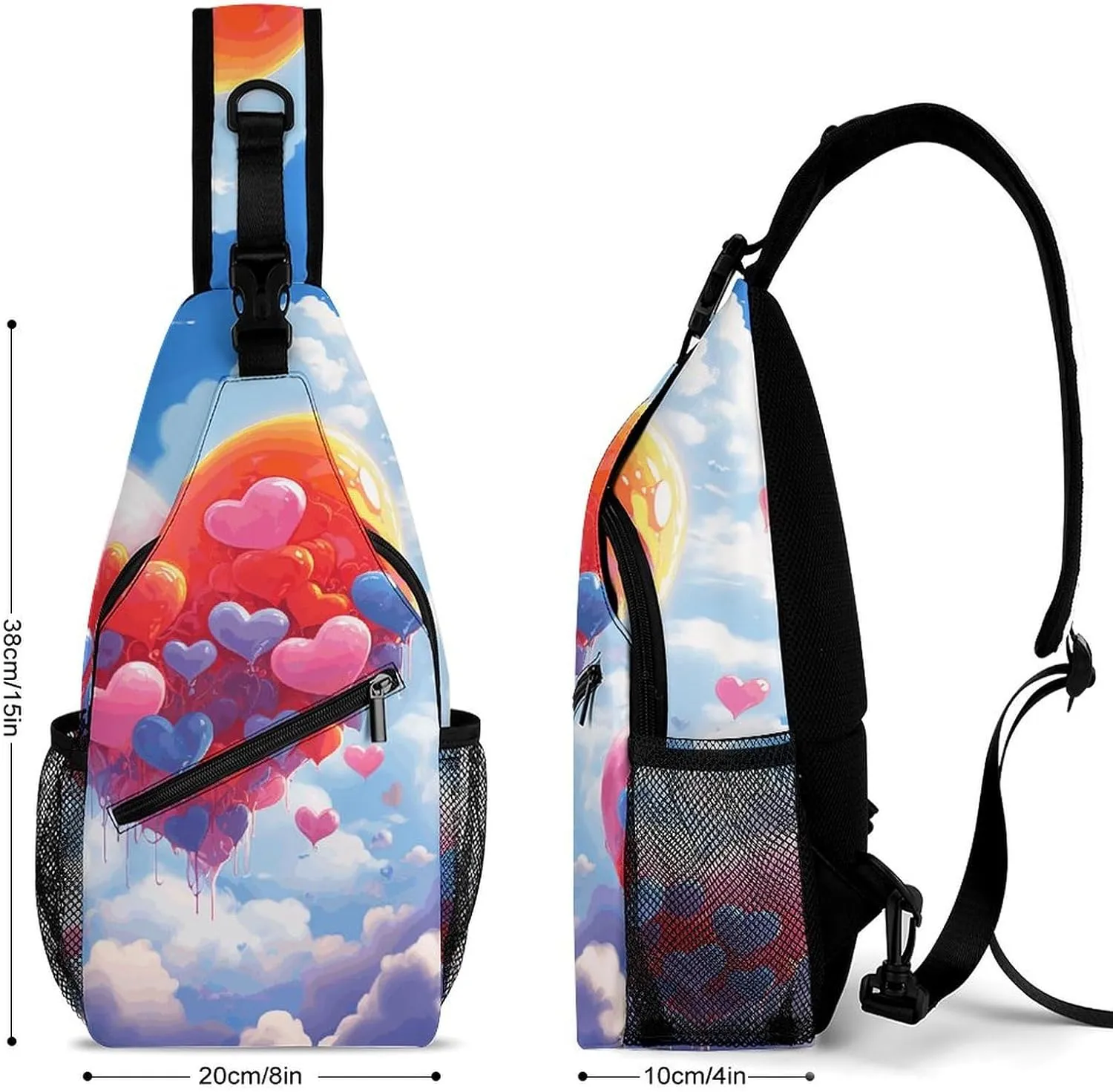 A Range of Sea Creatures Sling Bag Crossbody Bags Cross Body Bag Fanny Packs Chest Bags Sling Purses for Travel