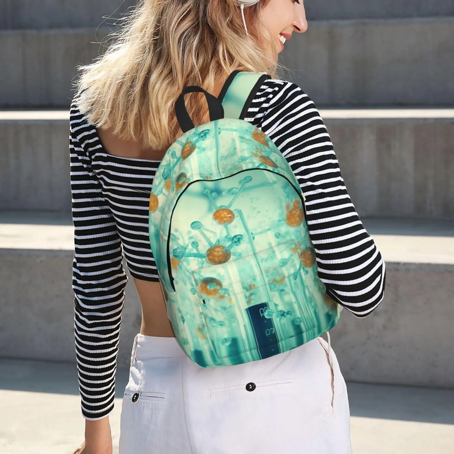 abstraction biology chemistry42 print Backpack Travel Backpacks for Women Men College Backpack Computer Bag for Travel