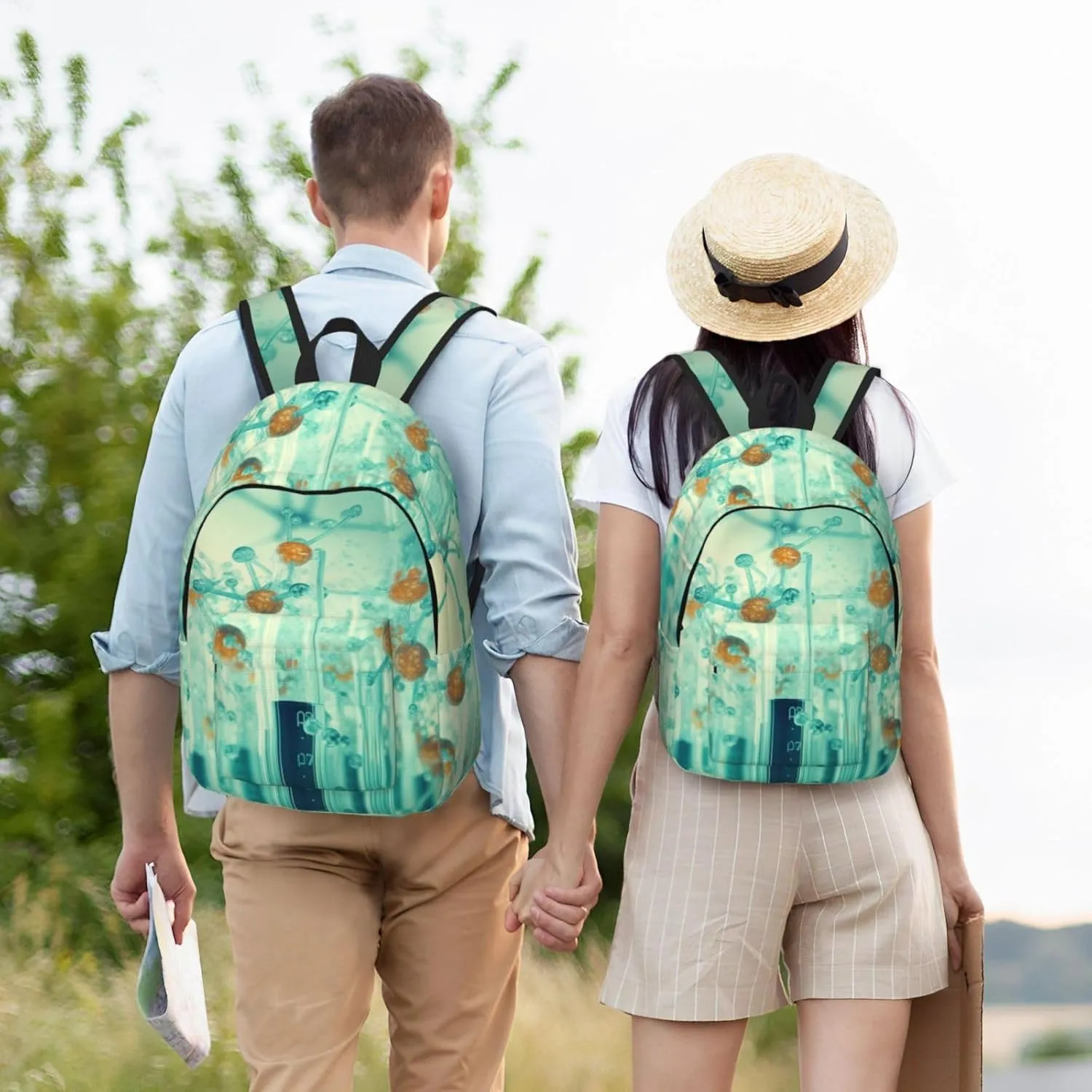 abstraction biology chemistry42 print Backpack Travel Backpacks for Women Men College Backpack Computer Bag for Travel