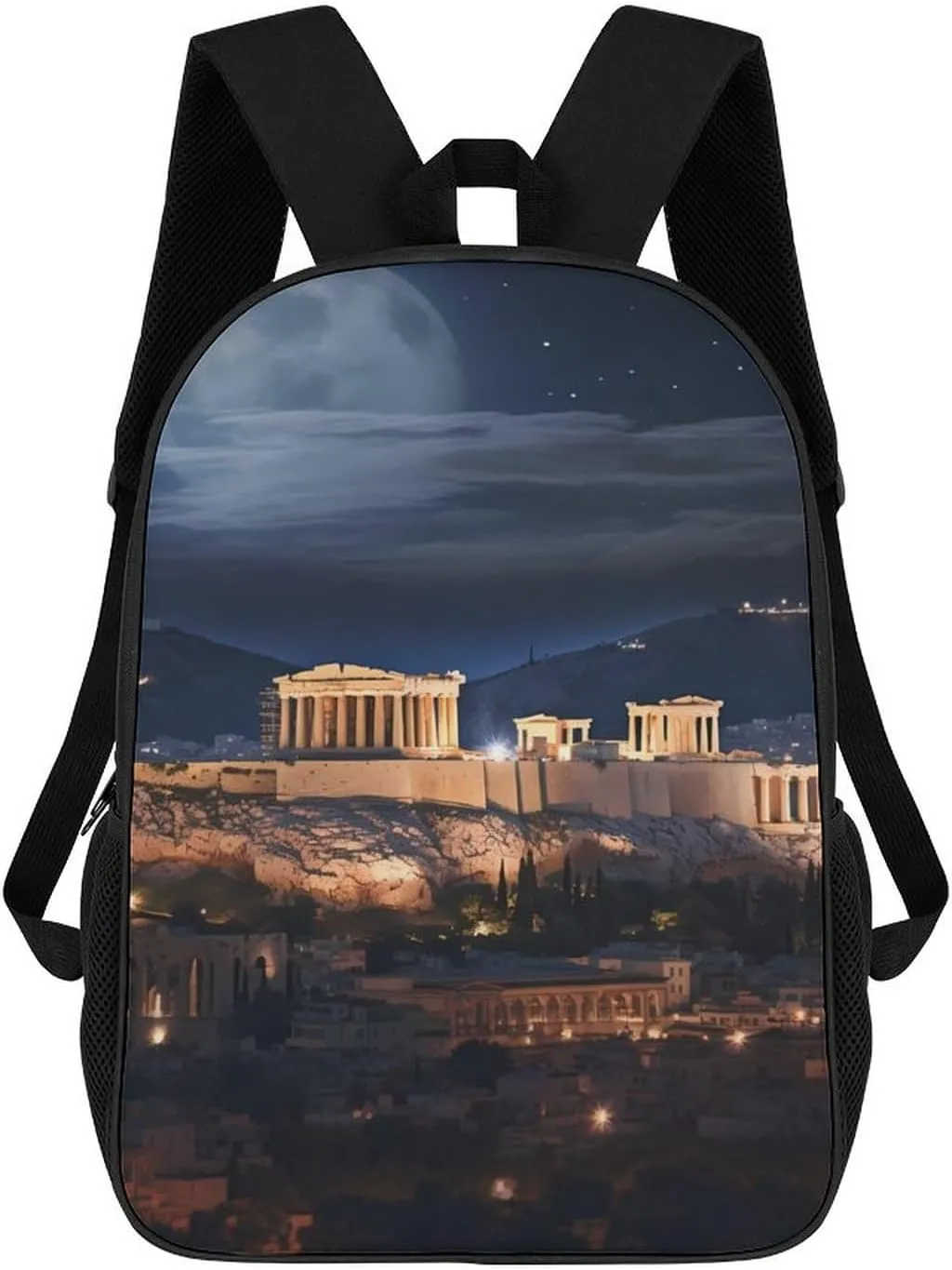 Acropolis Of Athens 17 Inch Shoulder Backpack Casual Laptop Bag Travel Daypack for Office School