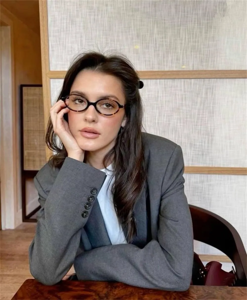 ADE WU Cute Oval Blue Light Glasses for Woman