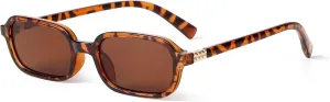 ADE WU Rectangle Sunglasses for Women Cute Vintage Trendy 90s Tiny Rectangular Sun Glasses