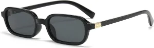 ADE WU Rectangle Sunglasses for Women Cute Vintage Trendy 90s Tiny Rectangular Sun Glasses