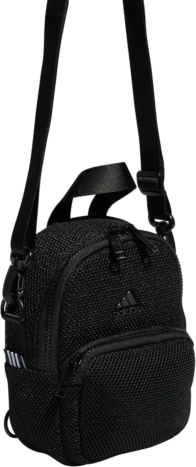 adidas Women's Airmesh Convertible Mini Backpack-Crossbody Bag, Black, One Size