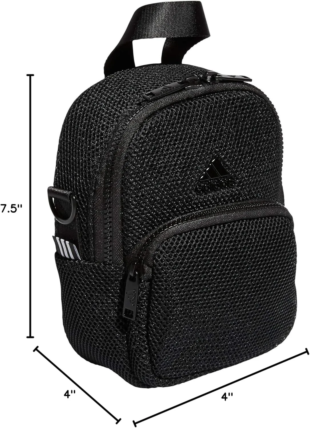 adidas Women's Airmesh Convertible Mini Backpack-Crossbody Bag, Black, One Size
