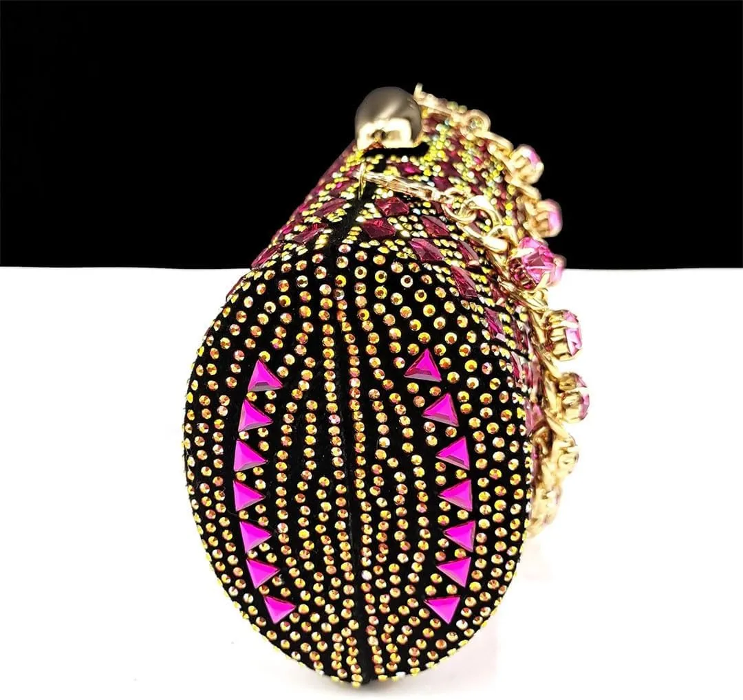 African Wedding Crystal Shoes Bag Set with Diamond-Embellished Heels and Evening Purse