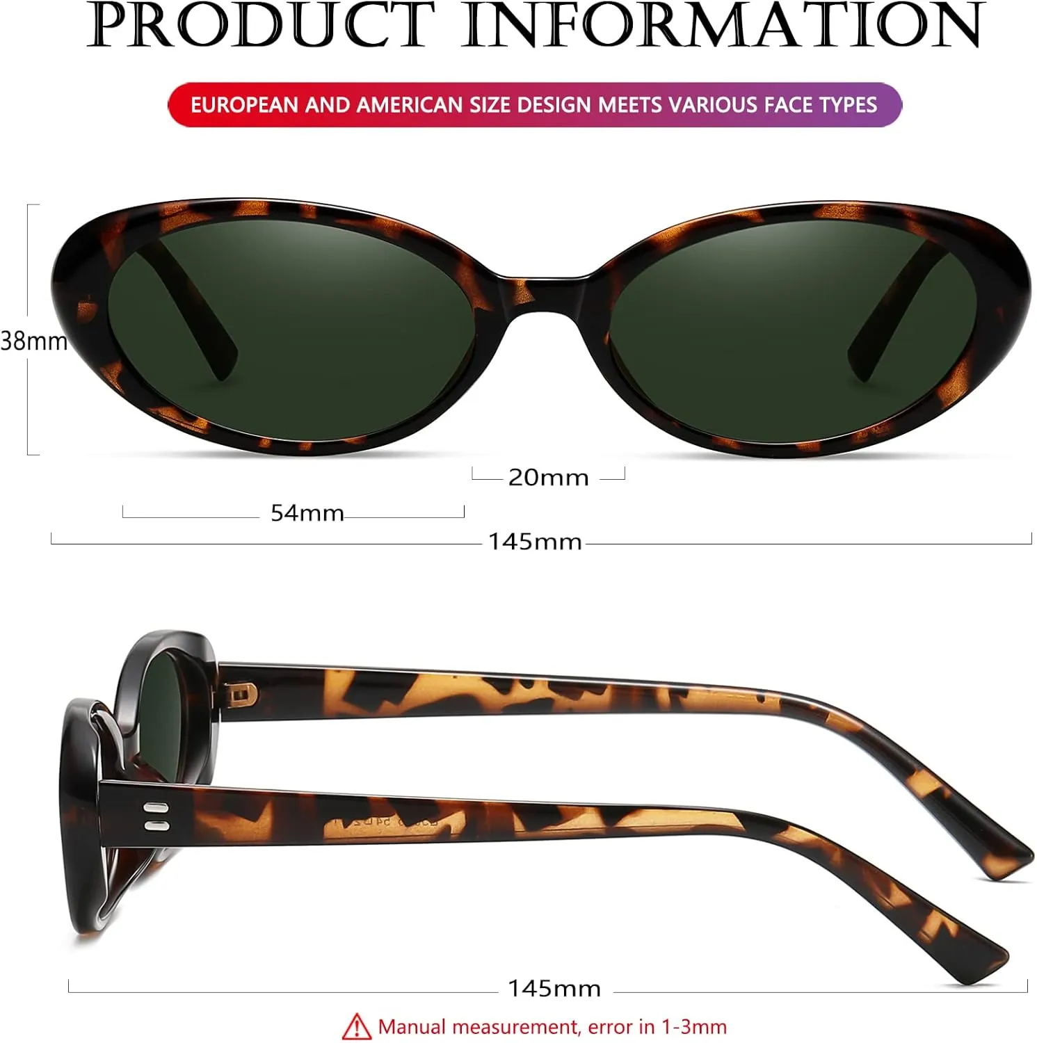 AIEYEZO Retro Oval Sunglasses for Women Fashion Small Oval Frame Sun Glasses 90s Vintage Style Shades