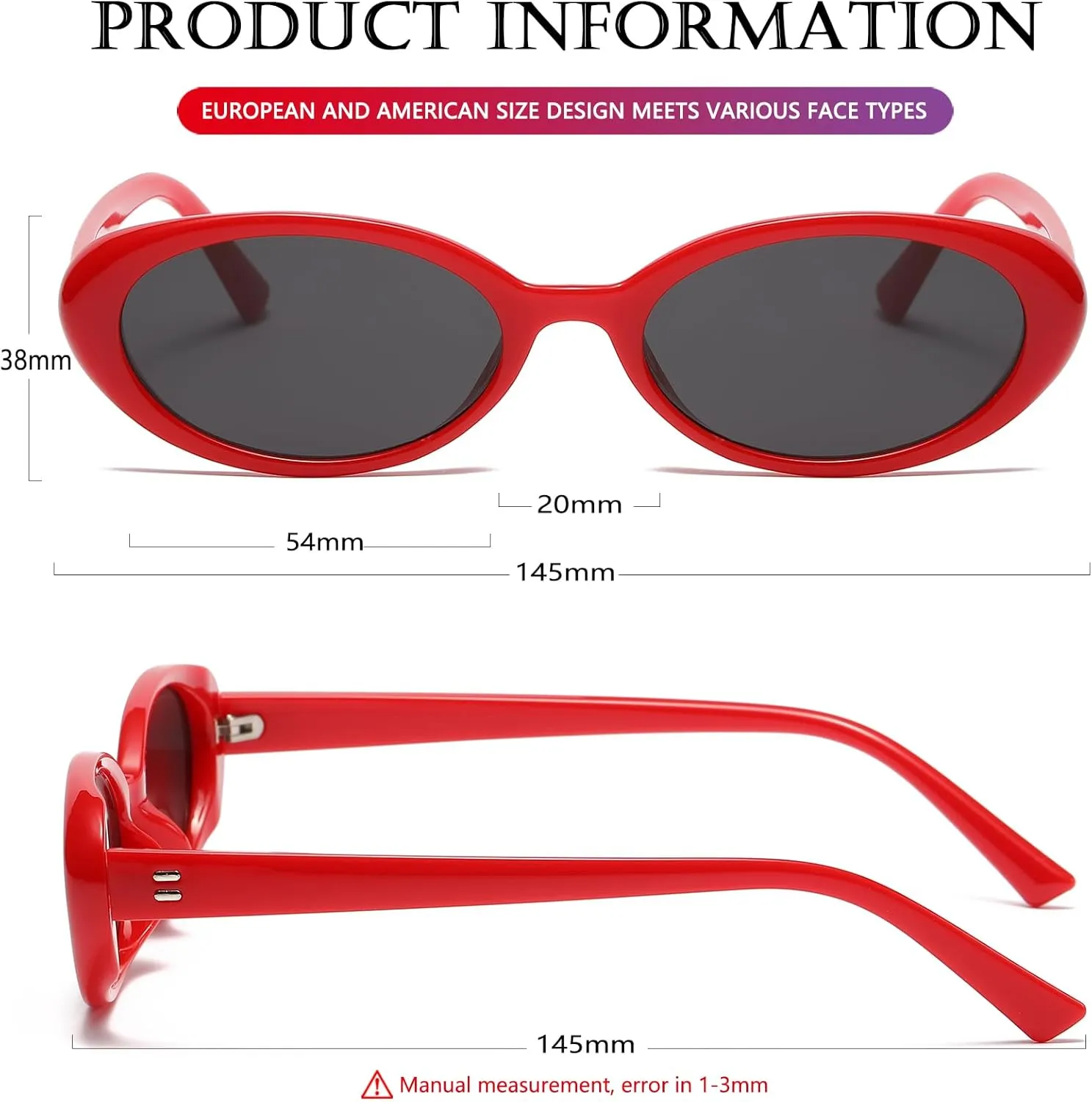 AIEYEZO Retro Oval Sunglasses for Women Fashion Small Oval Frame Sun Glasses 90s Vintage Style Shades