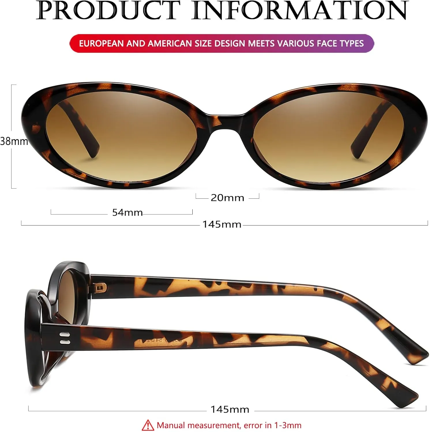 AIEYEZO Retro Oval Sunglasses for Women Fashion Small Oval Frame Sun Glasses 90s Vintage Style Shades