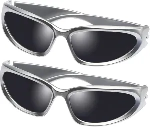 AIEYEZO Wrap Around Sports Sunglasses for Men Women Fashion Oval Thick Frame Sun Glasses Stylish Sport Wrap Shades