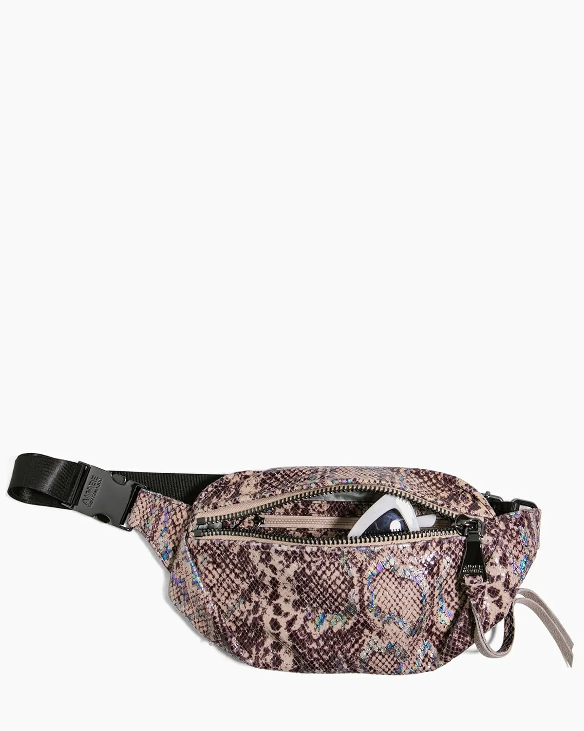 Aimee Kestenberg Milan Bum Bag - Crossbody Fanny Pack for Women - Small Leather Purse - Adjustable Belt or Shoulder Strap - Mystic Snake
