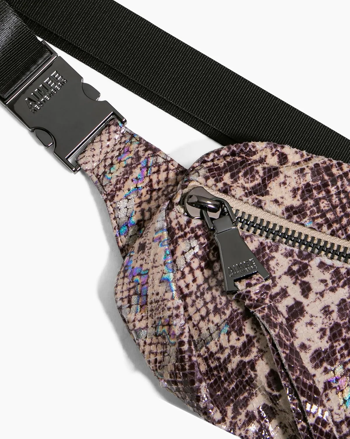 Aimee Kestenberg Milan Bum Bag - Crossbody Fanny Pack for Women - Small Leather Purse - Adjustable Belt or Shoulder Strap - Mystic Snake