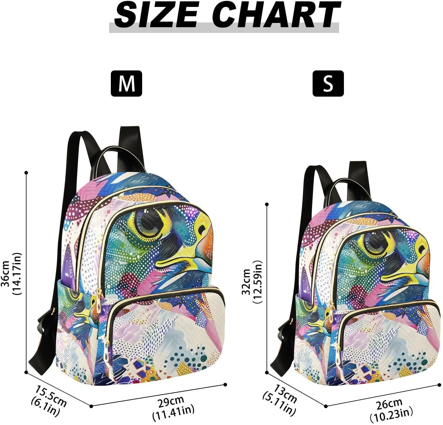 ALAZA Small Backpack Purse Falcon Color Clip Art Quilted Backpack for Women Teen Girls Fashion Daypack Ladies Bookbag Travel Work Daily Rucksack