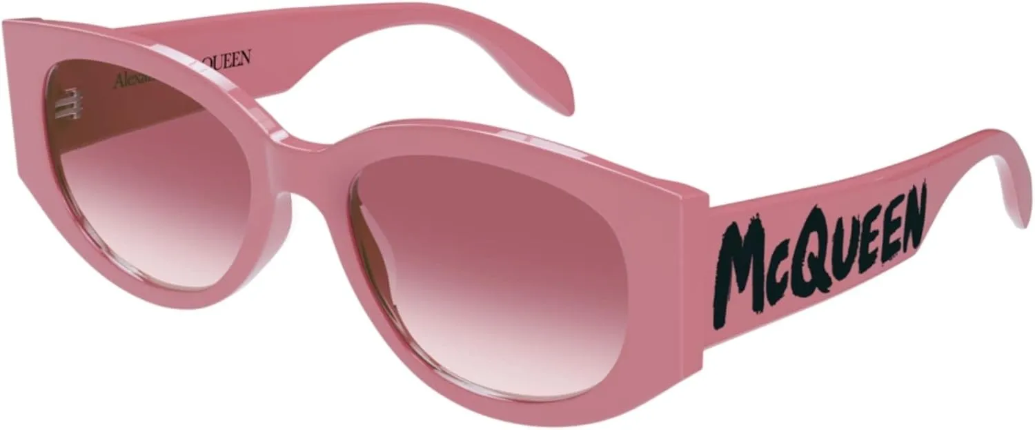 Alexander McQueen Graffiti Logo Sunglasses AM0330S 004 Pink/Black 54mm 30