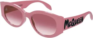 Alexander McQueen Graffiti Logo Sunglasses AM0330S 004 Pink/Black 54mm 30