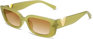 Allarallvr Rectangle Sunglasses for Women 90s Retro Trendy Y2K Classical Vintage Square Shades AR82037