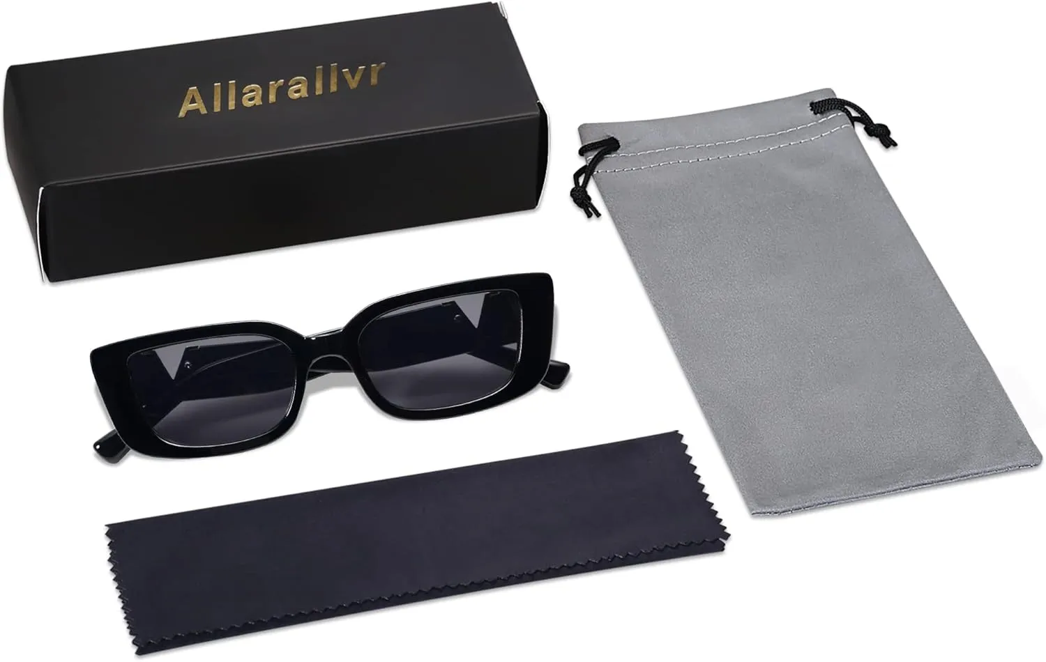 Allarallvr Rectangle Sunglasses for Women 90s Retro Trendy Y2K Classical Vintage Square Shades AR82037